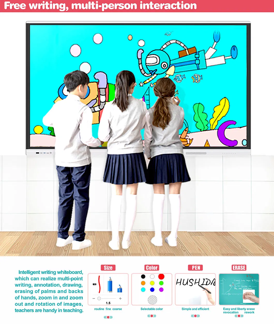 86 Inch Interactive Whiteboard for Office&Classroom