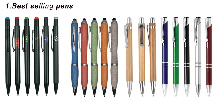 Best Selling Eco-Friendly Cork Material Ball Pen with Logo Imprint