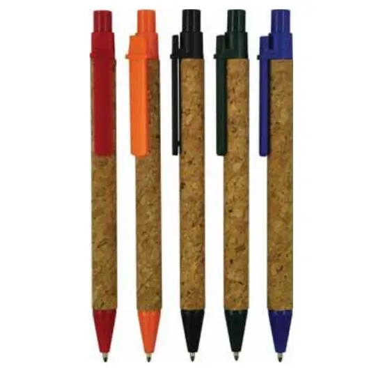 New Design Recyle Cork Ballpoint Pen with Logo Imprint