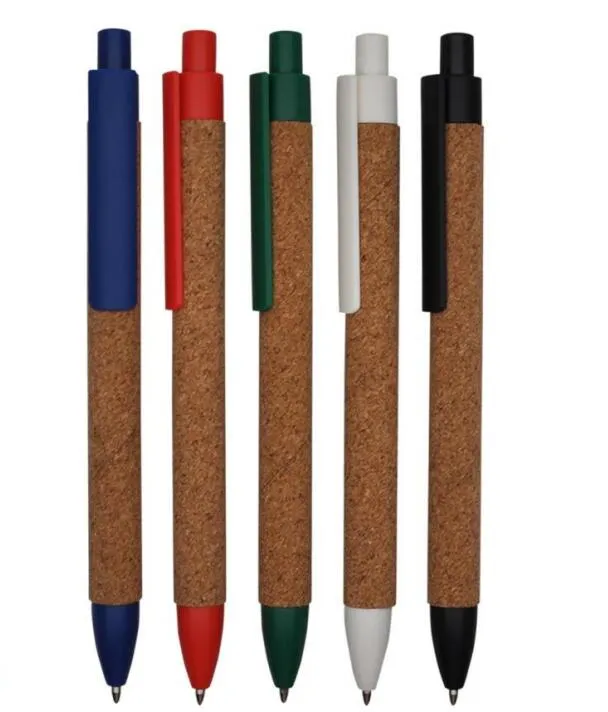 Promotional Gift Recycle Cork Ball Pen with Logo Printing