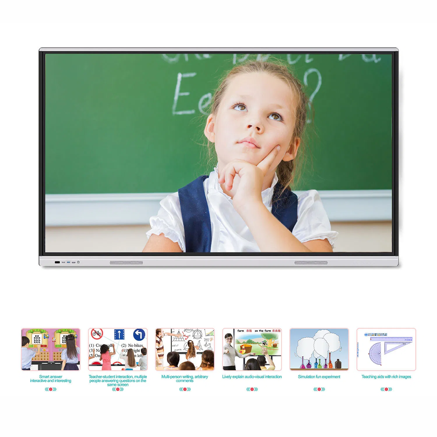 T6 Series 86 Inch 20 Points Digital Intelligent Touch Display Whiteboard for Education&Conference